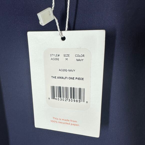 Andie The Amalfi One-Piece Swimsuit Size Medium Navy - Picture 5 of 9